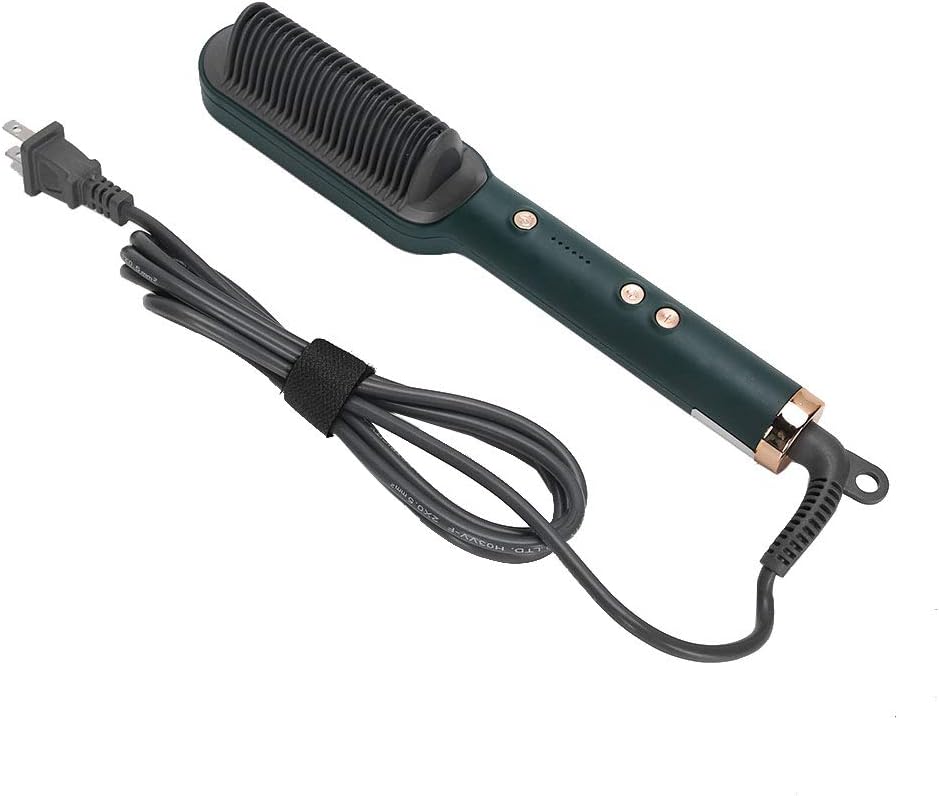 Professional 909 Brush Hair Straightener – Fast Heating Ceramic Hair Straightening Brush for Smooth & Shiny Hair