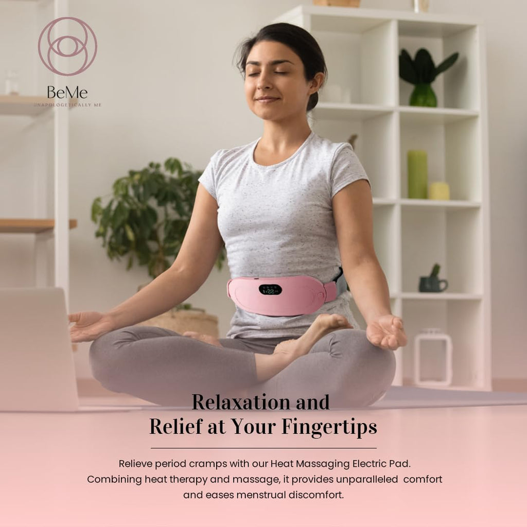 Portable Menstrual Heating Pad Waist Belt for Period Pain Relief | Rechargeable Warm Palace Heating Massager for Dysmenorrhea
