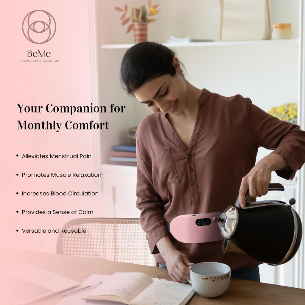 Portable Menstrual Heating Pad Waist Belt for Period Pain Relief | Rechargeable Warm Palace Heating Massager for Dysmenorrhea