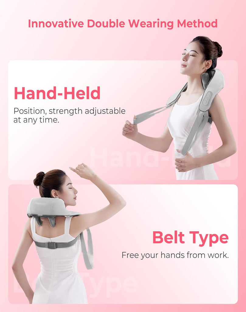 Shoulder and Back Massager All-in-One – Deep Tissue Shiatsu Massager for Pain Relief, Relaxation & Stress Reduction