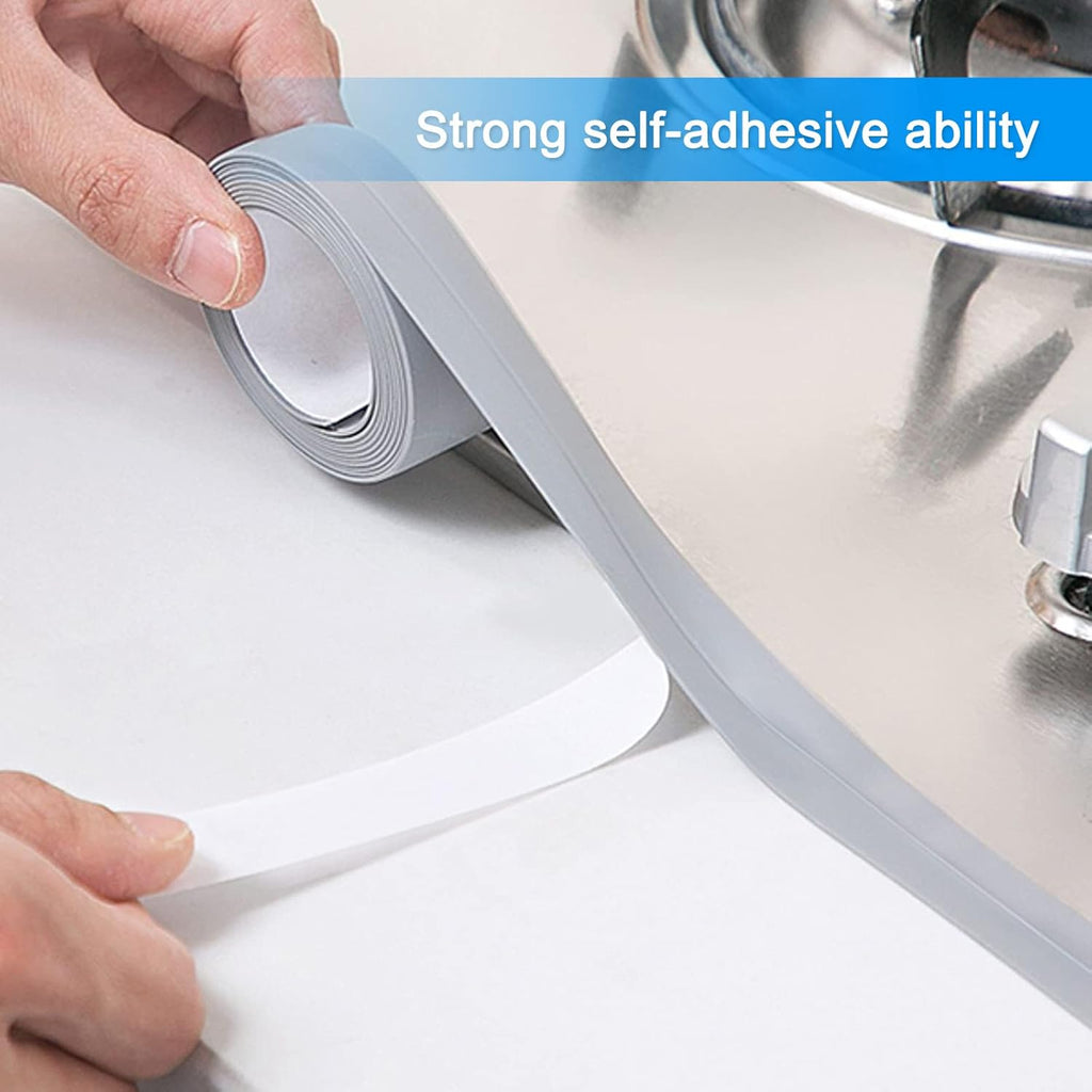 Bathroom & Kitchen Sink Sealing Tape Waterproof Self-Adhesive Leak Protection Strip for Sinks, Bathtubs & Countertops