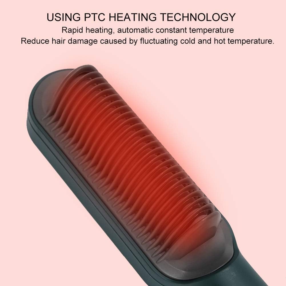 Professional 909 Brush Hair Straightener – Fast Heating Ceramic Hair Straightening Brush for Smooth & Shiny Hair