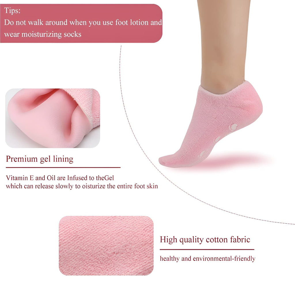 Moisturizing Spa Gel Socks Premium Quality – Hydrating Foot Care Socks with Box