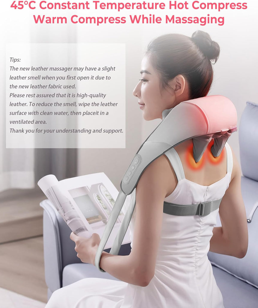 Shoulder and Back Massager All-in-One – Deep Tissue Shiatsu Massager for Pain Relief, Relaxation & Stress Reduction