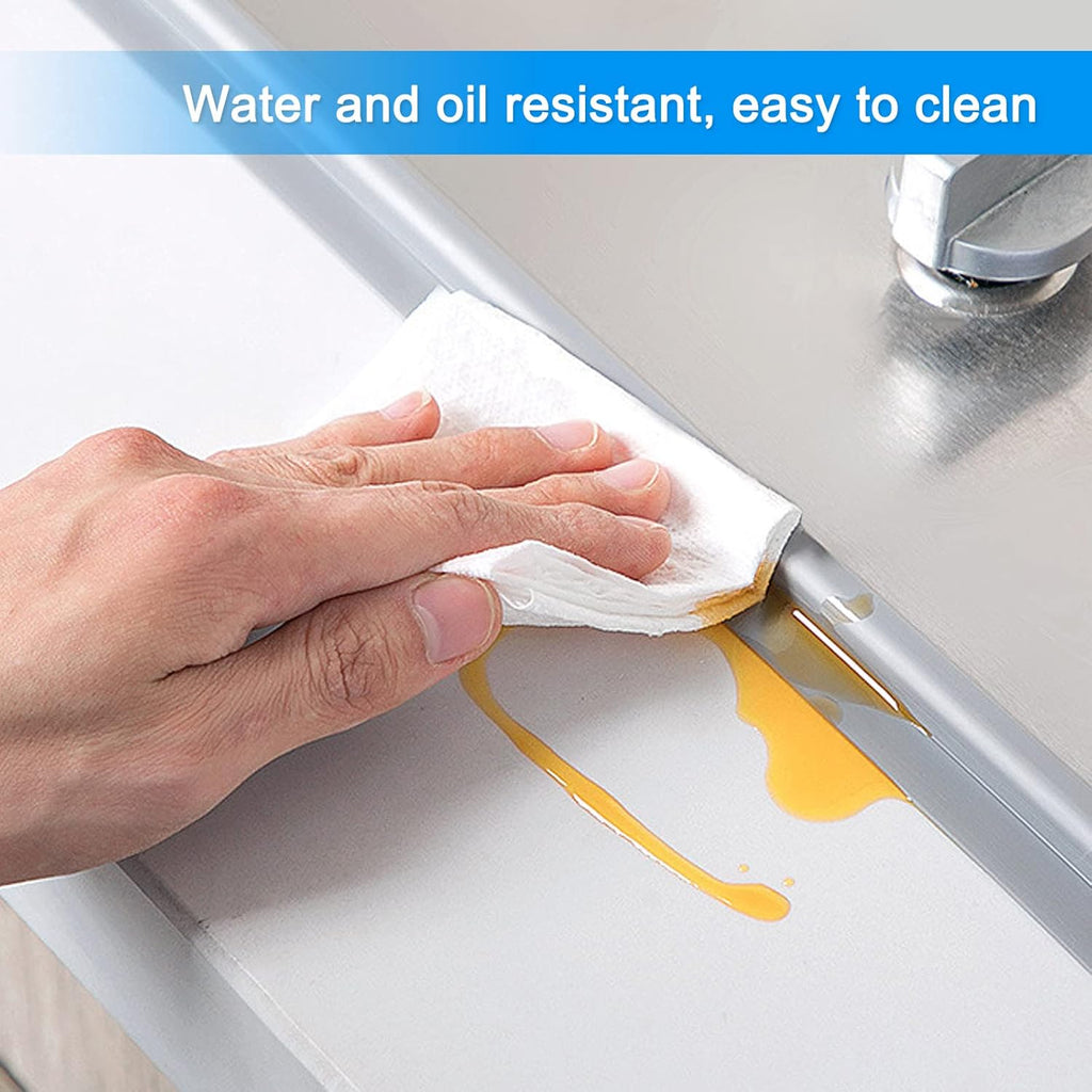 Bathroom & Kitchen Sink Sealing Tape Waterproof Self-Adhesive Leak Protection Strip for Sinks, Bathtubs & Countertops