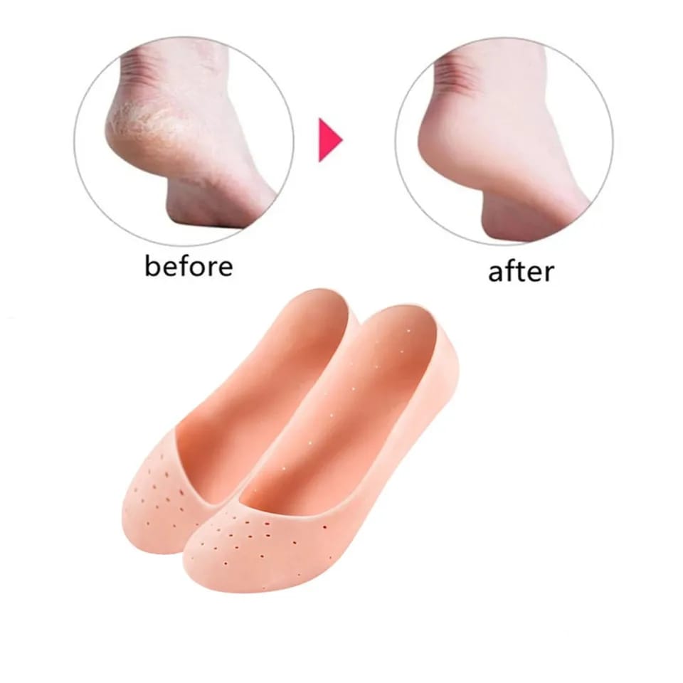 silicone heel socks for cracked and dry feet