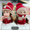 3 in 1 Female Winter Cap with Face Mask & Neck Warmer | Warm Woolen Beanie for Women