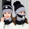 3 in 1 Female Winter Cap with Face Mask & Neck Warmer | Warm Woolen Beanie for Women