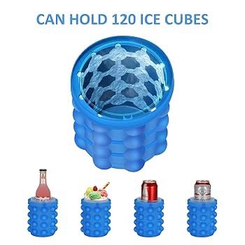 Silicone Ice Bucket & Ice Cube Genie – Flexible Ice Mold for Drinks, Cocktails, and Parties