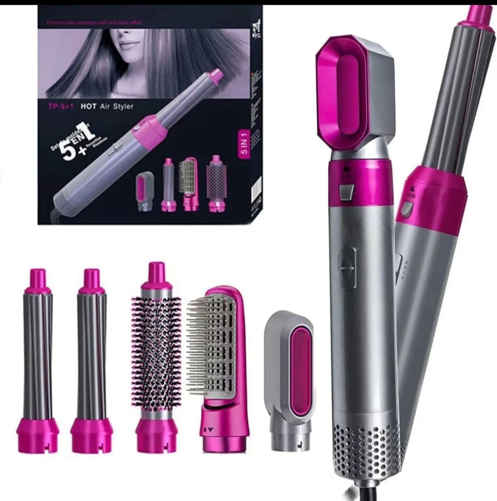 5 in 1 Hair Styler Multi-Function Professional Styling Tool – Hair Dryer, Curler, Hot Air Comb & Hair Straightener