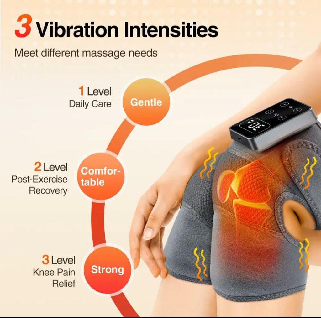 Hot Selling Heated Knee & Leg Vibration Massager – Electric Pain Relief & Muscle Relaxation Massager