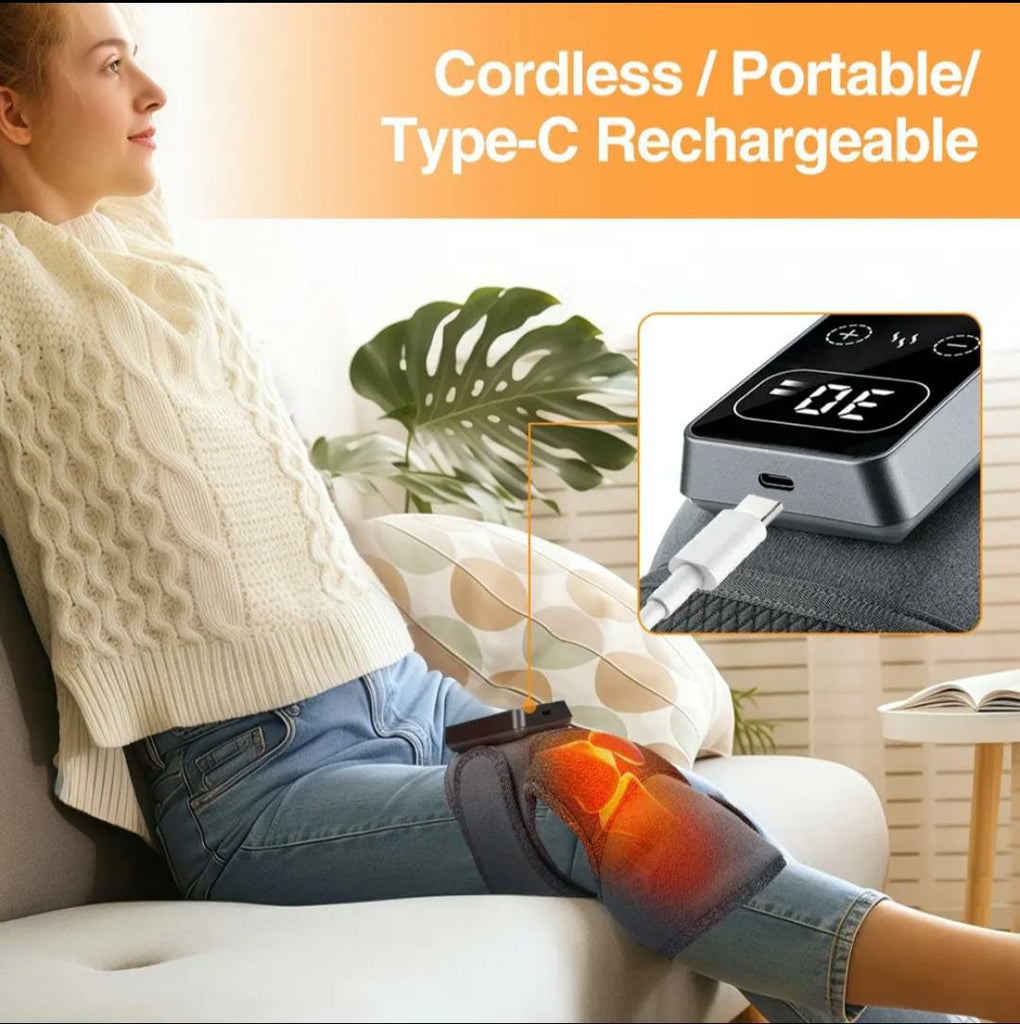 Hot Selling Heated Knee & Leg Vibration Massager – Electric Pain Relief & Muscle Relaxation Massager