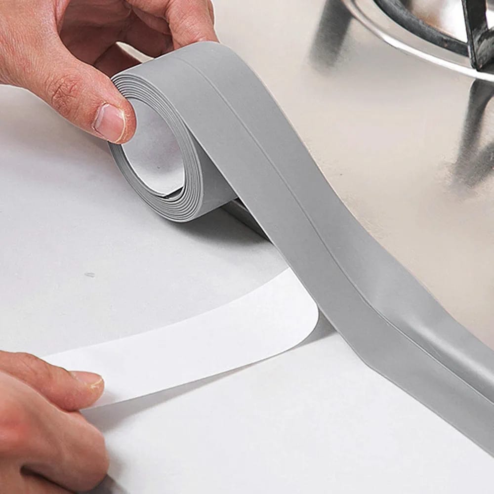 Bathroom & Kitchen Sink Sealing Tape Waterproof Self-Adhesive Leak Protection Strip for Sinks, Bathtubs & Countertops